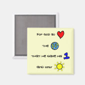 Want God hield zo van de Wereld magneet (Voorkant / Achterkant)