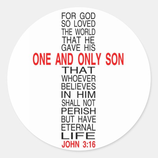 Want God hield zo van de wereld sticker (Voorkant)