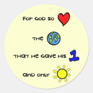 Want God hield zo van de Wereld stickers