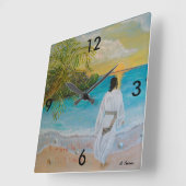 Want God hield zo van de wereldwandklok Vierkante Klok (Hoek)