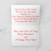 Want God houdt zo van het Wereld Wenskaart Feestdagen Kaart (Binnen)