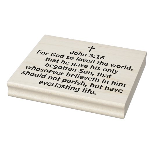 Want God liefheeft de wereld Johannes 3:16 Rubberstempel (Stempel)