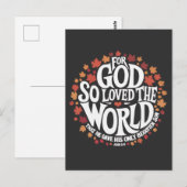 Want God Zo Heeft de Wereld Lief Briefkaart (Voorkant / Achterkant)