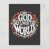 Want God Zo Heeft de Wereld Lief Briefkaart (Voorkant)