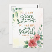 Want het is door Grace Briefkaart (Voorkant / Achterkant)