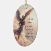 Want hij zal zijn engelen over u bevelen keramisch ornament (Rechts)