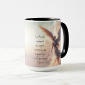 Want hij zal zijn engelen over u bevelen mok (Voorkant rechts)