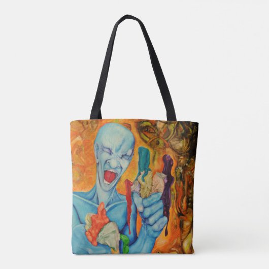 Want ik ben kunstenaar tot tote bag (Achterkant)