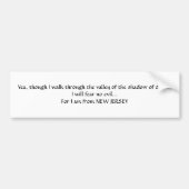 Want ik ben van New Jersey Bumpersticker I (Voorkant)