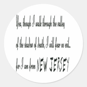 Want ik ben van New Jersey Sticker