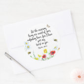 Want ik heb mijn vertrouwen in jou gelegd ronde sticker (Envelop)