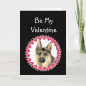 Want ik hou van je Duitse Valentijn Shepherd Feestdagen Kaart (Voorkant)