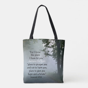 Want ik ken de plannen die ik heb, de Schrift Jere Tote Bag