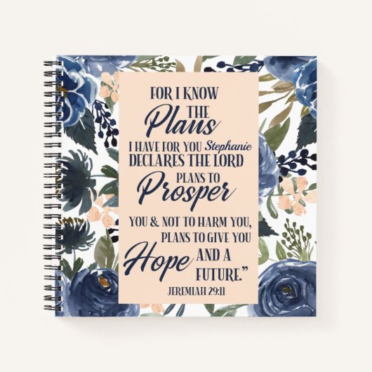 Want ik ken de plannen die ik heb voor jou Jeremia Notitieboek (Voorkant)