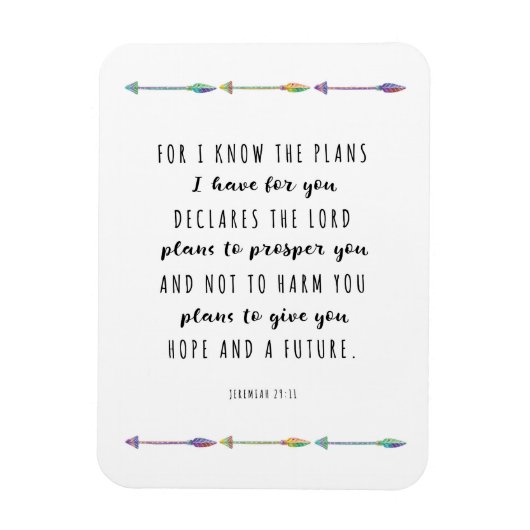 Want ik ken de plannen die ik voor je heb Magnet Magneet (Verticaal)