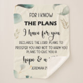 Want ik ken de plannen, Eucalyptus, Jeremia 29:11, Sherpa Deken (Voorkant)