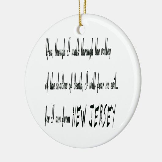 ...want ik kom uit New Jersey Ornament (Links)