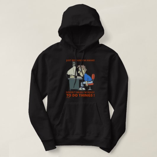 WANT IK WACHT NIET DAT IK KLAAR BEN. HOODIE (Design voorkant)