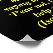 "Want ik, Yahweh je Elohim, zal je ri houden... Poster (Hoek)