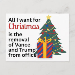 Want Impeachment Removal for Christmas Anti-Trump Feestdagenkaart