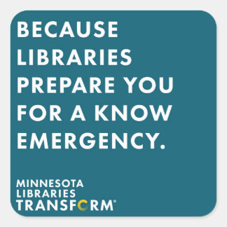 Want ken Blauwgroen vierkante Sticker