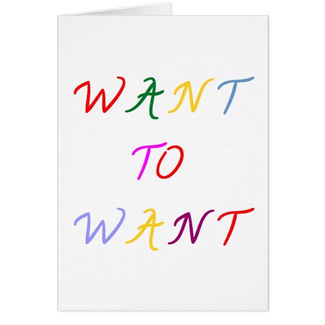 want to want multicolore (Voorkant)