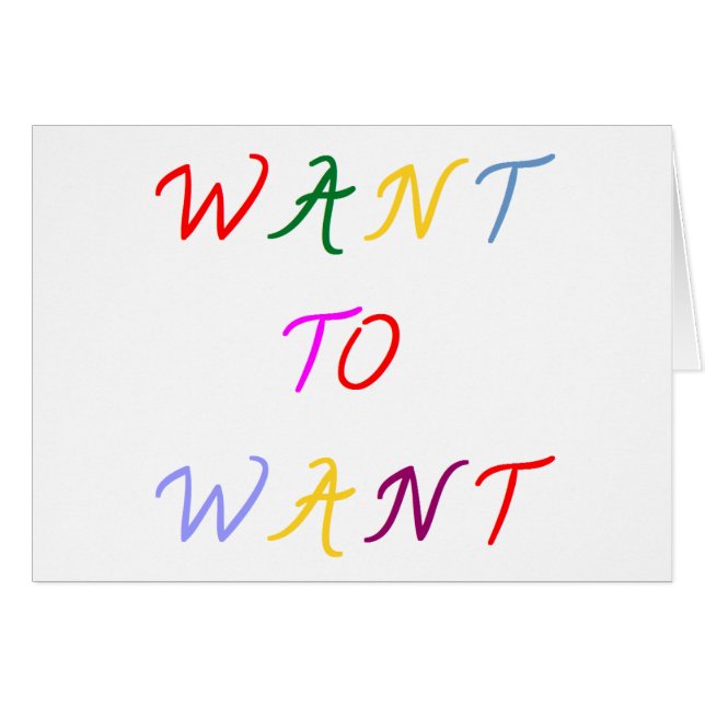 want to want multicolore (Voorkant Horizontaal)