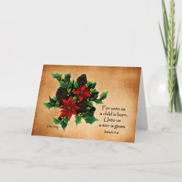 Want voor ons is een Kind geboren. (Kerst Kaart) Feestdagen Kaart