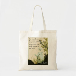 Want wat leven we? tote bag