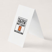 Want we lopen door geloof Christelijk geloof Visitekaartje (Voorkant)