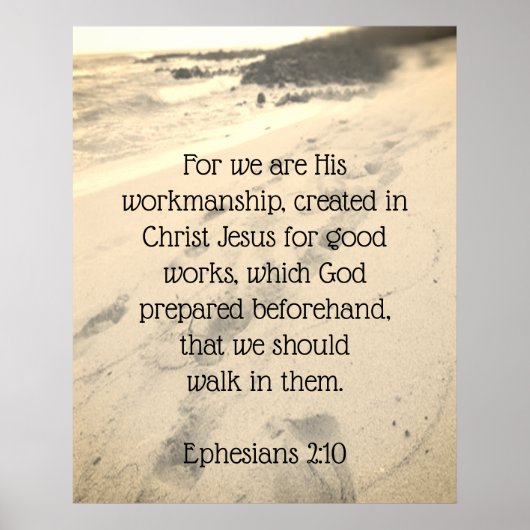 Want wij zijn zijn Zijn vakmanschap Voetafdrukken Poster (Voorkant)