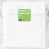 Want wind koelen groene vierkante Sticker (Tas)