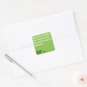 Want wind koelen groene vierkante Sticker (Envelop)