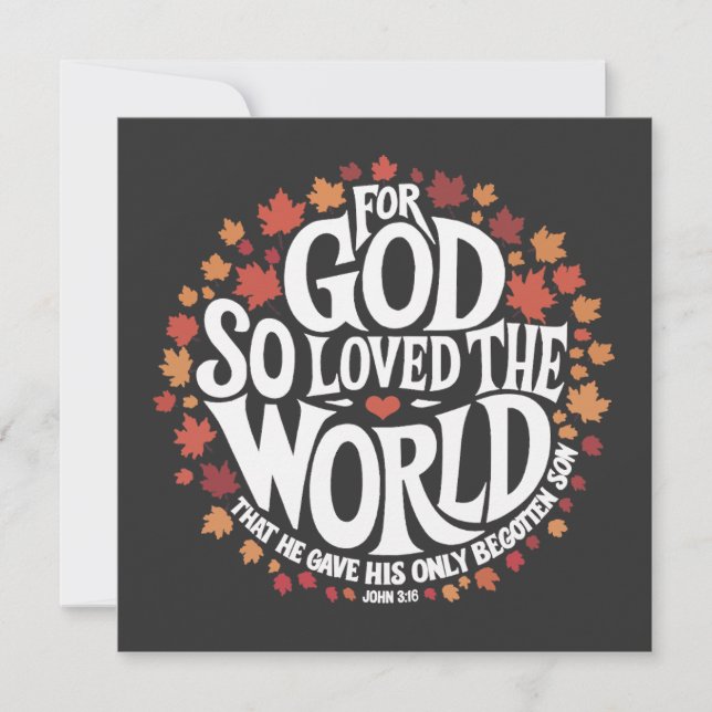Want zo lief heeft God de wereld gehad (Voorkant)