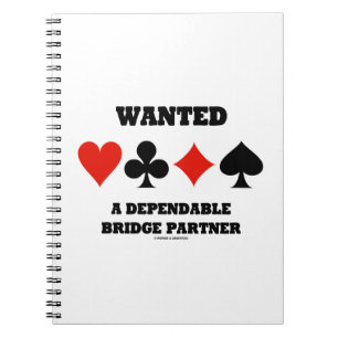 Wanted A Dependable Bridge Partner Four Card Suits Notitieboek