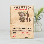 Wanted Country Western Cactus Girl Birthday Kaart (Staand voorkant)