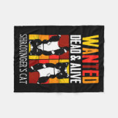 Wanted Dead And Alive Schrodinger's Cat Funny Phys Fleece Deken (Voorkant (Horizontaal))