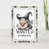 Wanted for Stealing Candy Witch Kaart (Voorkant)