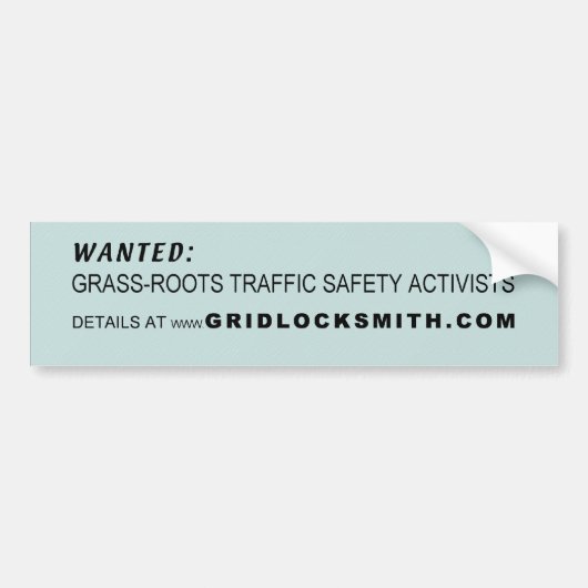 WANTED-GRTSA BUMPERSTICKER (Voorkant)