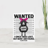 Wanted I Once Was Lost Funny Sheep Quotes Jesus Ch Kaart (Voorkant)