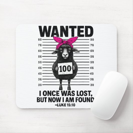 Wanted I Once Was Lost Funny Sheep Quotes Jesus Ch Muismat (Met muis)