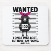 Wanted I Once Was Lost Funny Sheep Quotes Jesus Ch Muismat (Voorkant)