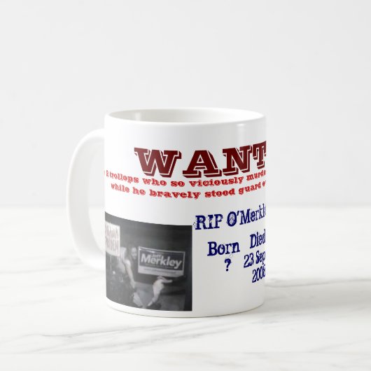 WANTED O'Merkley Mok (Voorkant links)