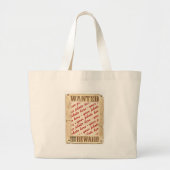WANTED Poster Photo Lijst Grote Tote Bag (Voorkant)