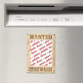 WANTED Poster Photo Lijst Magneet (Insitu (Vaatwasser))