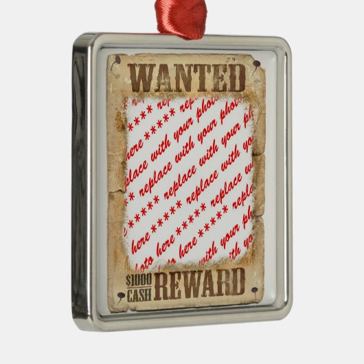 WANTED Poster Photo Lijst Metalen Ornament (Rechts)