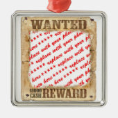 WANTED Poster Photo Lijst Metalen Ornament (Voorkant)
