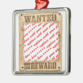 WANTED Poster Photo Lijst Metalen Ornament (Links)