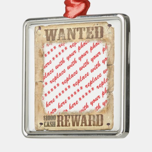 WANTED Poster Photo Lijst Metalen Ornament (Links)