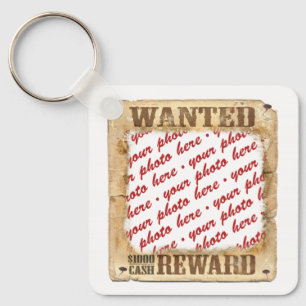 WANTED Poster Photo Lijst Sleutelhanger